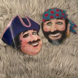 Vintage Pirate Die Cut Halloween Mask‎ Cardboard